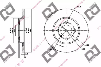 Тормозной диск DJ PARTS BD1610